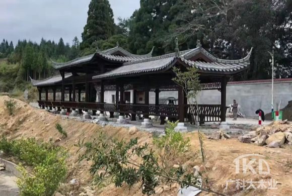 连体古建小青瓦长廊制作案例