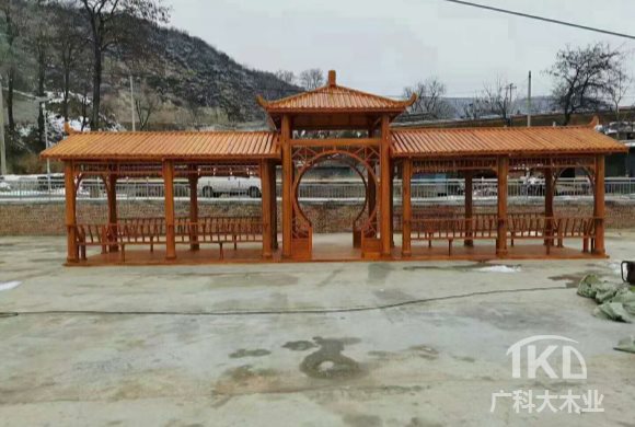 北京古建长廊 仿古长廊 碳化木回廊制作厂家