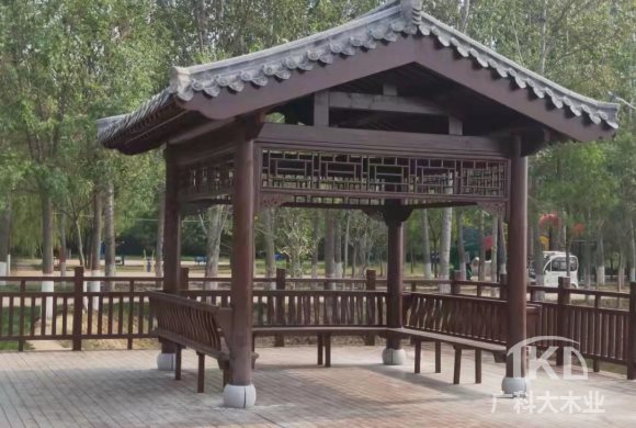 北京古建小青瓦休闲亭廊 古建青瓦走廊