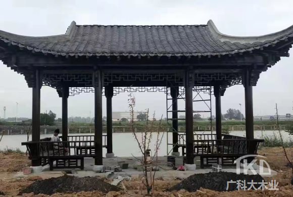 古建青瓦飞檐长廊 北京古建青瓦长廊制作厂家